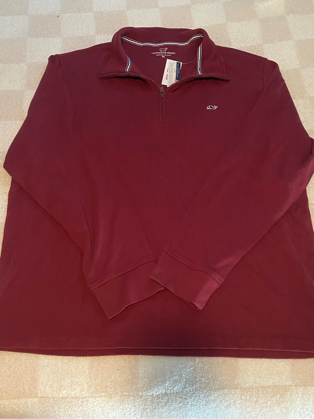Vineyard Vines Burgundy Quarter-Zip Pullover